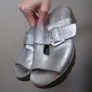 Fly London chunky slip on sandals